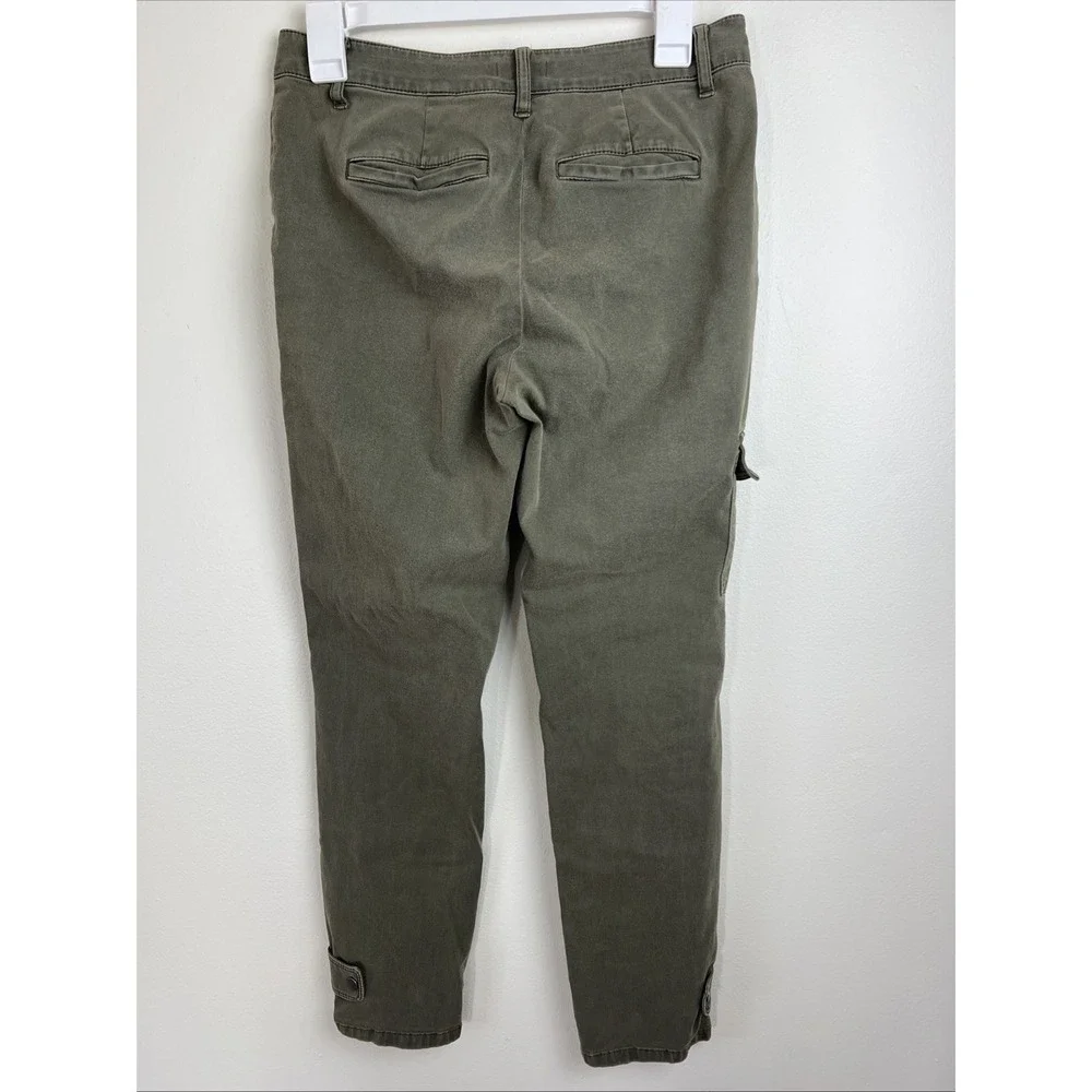 J. Jill Stretch Cargo Pants‎ Ankle Length Olive Green Gorpcore Women's Size 4